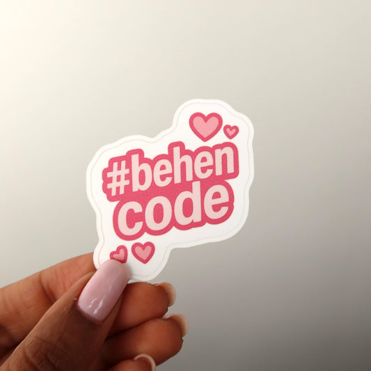 Behen Code 2x2 Sticker