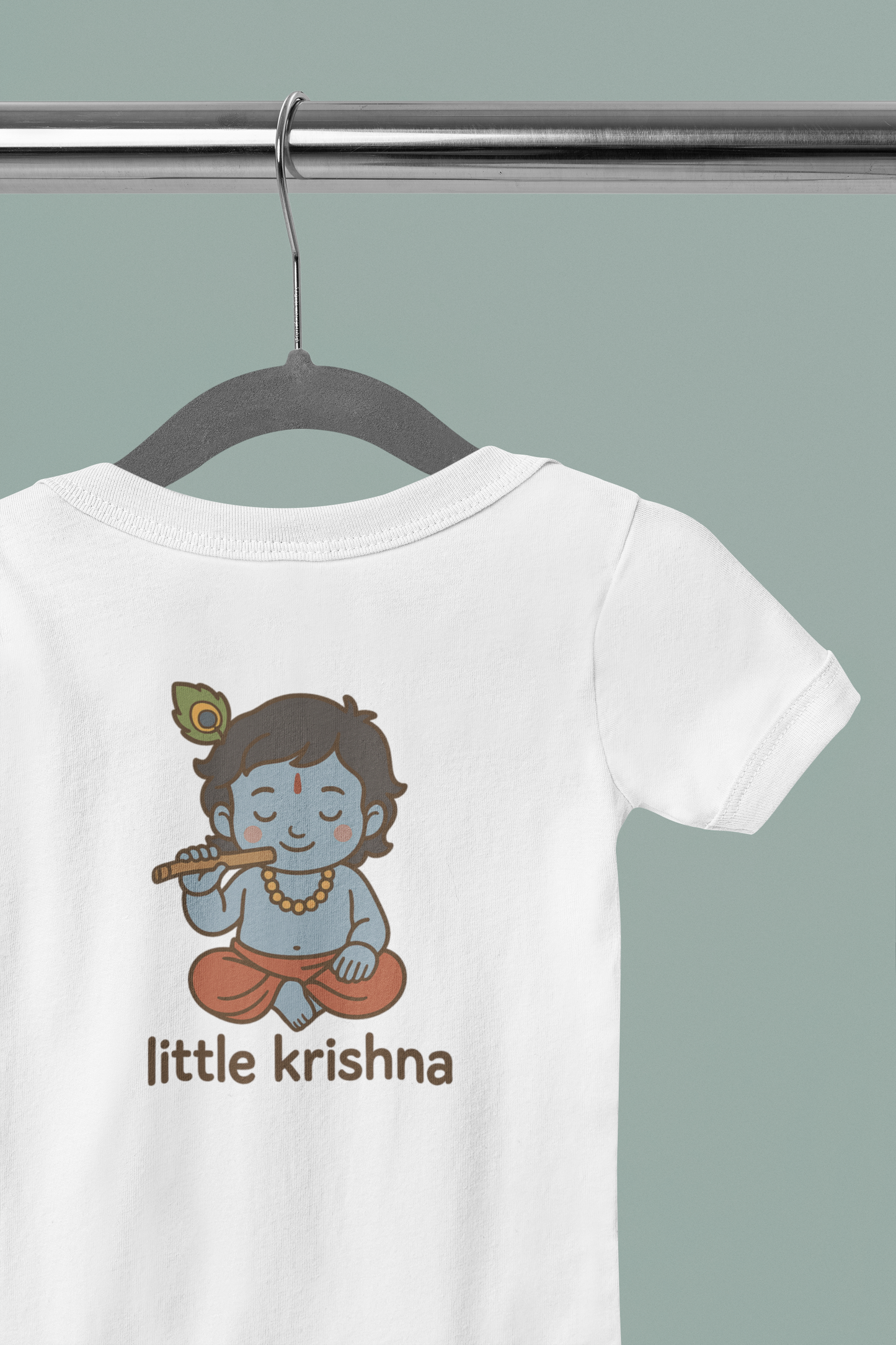 "Little Krishna" Baby Onesie - White
