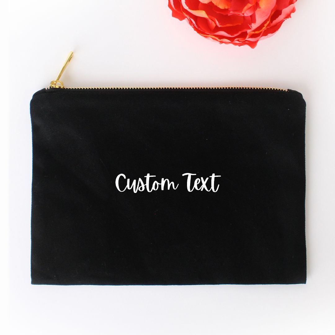 Custom Text - Makeup Bag