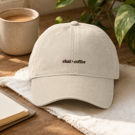 "Chai > Coffee" Baseball Cap