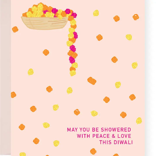 Diwali Marigolds Greeting Card