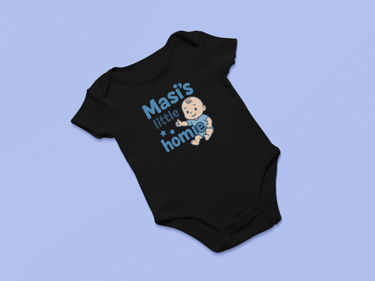 "Masi's Little Homie" Baby Onesie - Black