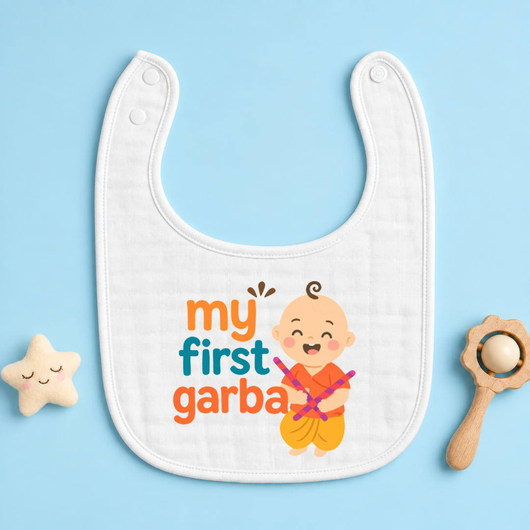"My First Garba" Baby Bib