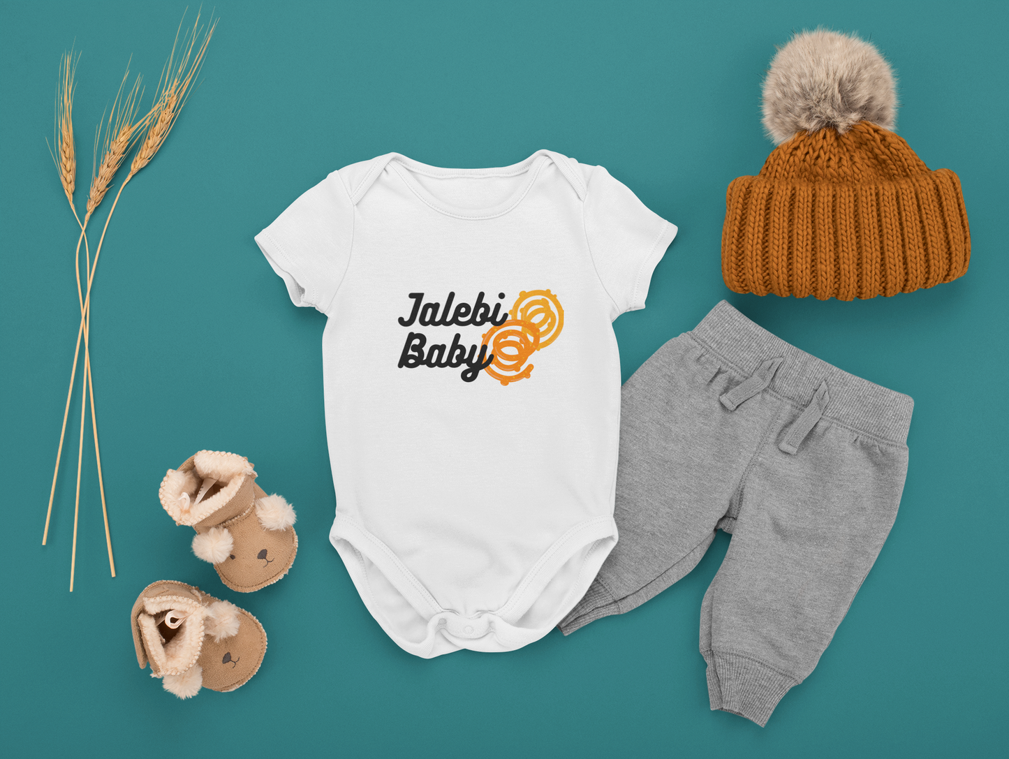 "Jalebi Baby" Baby Onesie - White