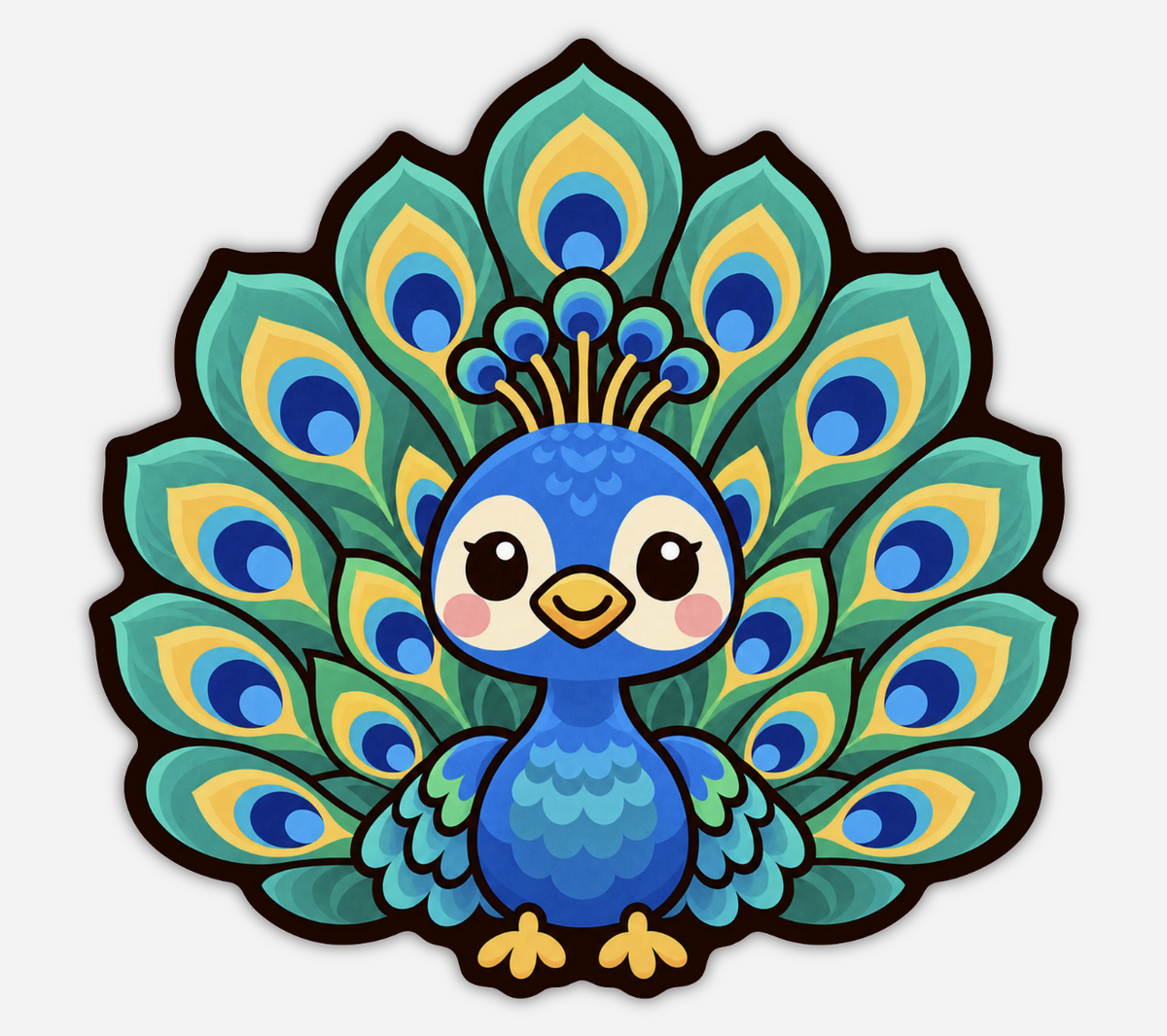 Peacock Vinyl Sticker - SD Exclusive