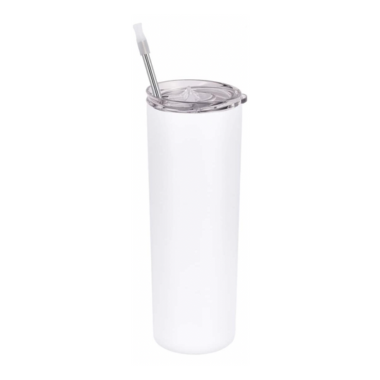 Slim Steel Tumbler - White