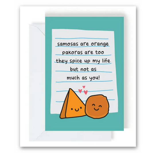 Roses Are Red – Samosas Are Orange Greeting Card