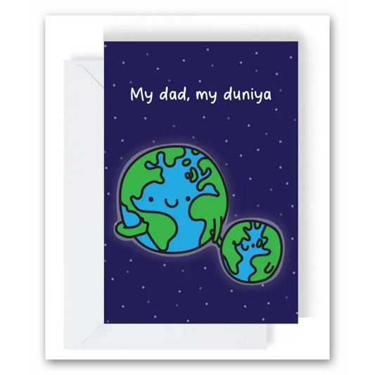 My Dad, My Duniya Dad Greeting Card