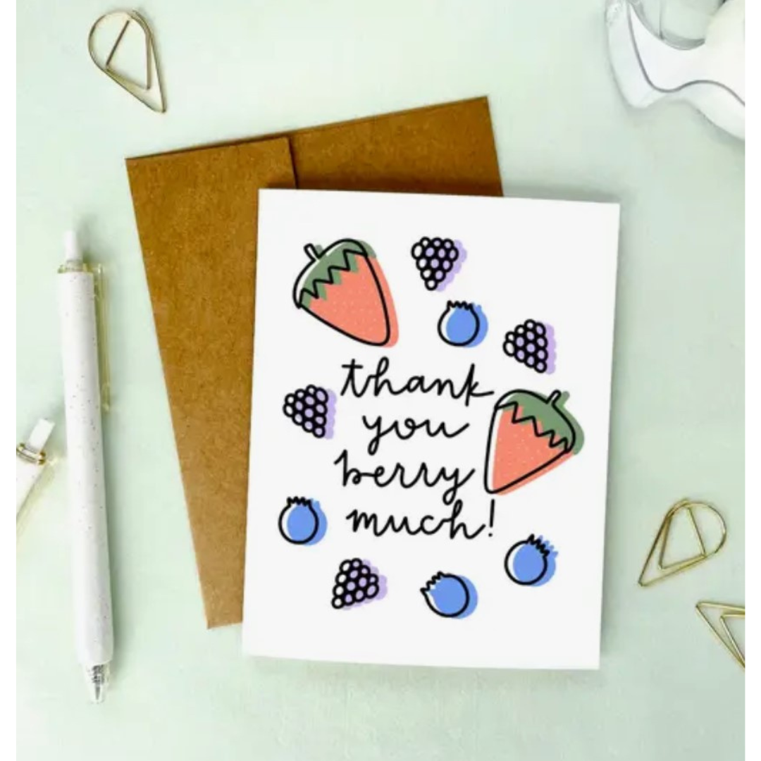 Thank You Berry Much Thank You Card