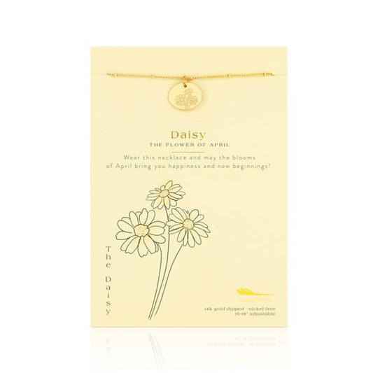 Birth Flower Necklace - Gold - DAISY