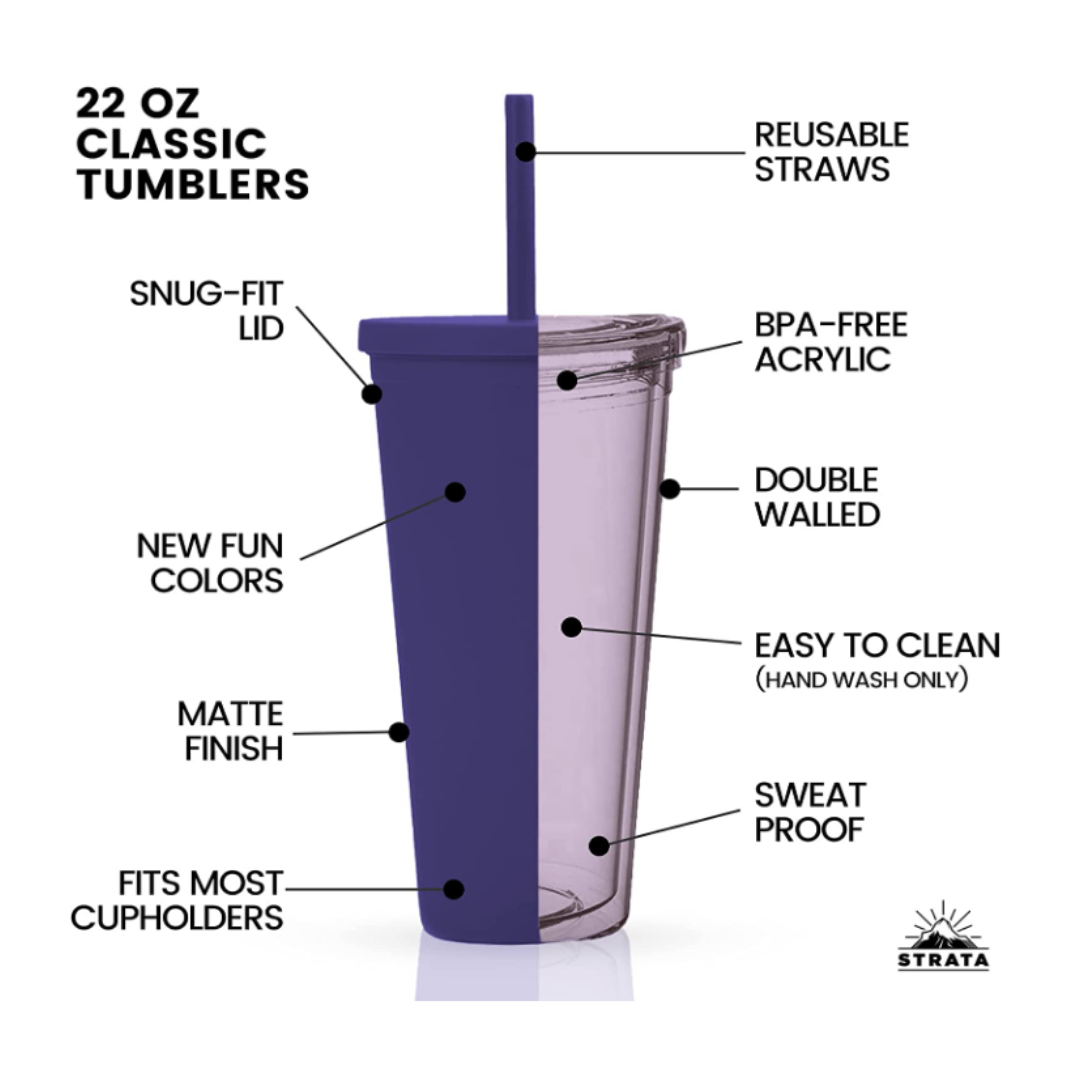 Pastel Tumbler 22oz - Purple