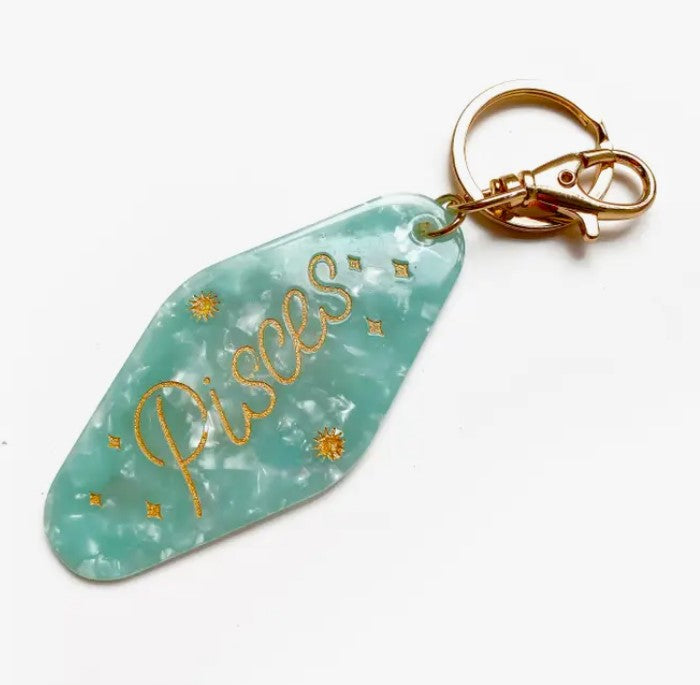 Pisces Horoscope Motel Keychain