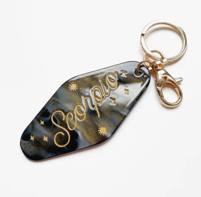 Scorpio Horoscope Motel Keychain