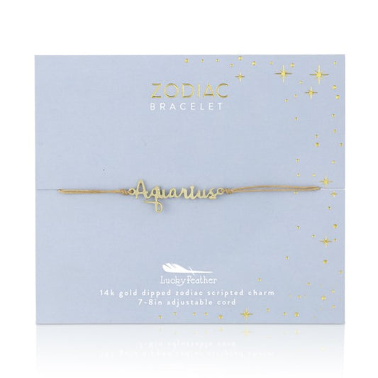 Zodiac Bracelet Gold - AQUARIUS - January 20 - February 18