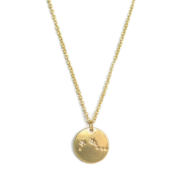 Zodiac Necklace - Gold - ARIES (Mar 21- Apr 19)