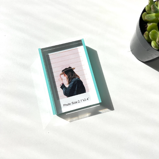 CUSTOM Photo Printed Inside Frame - Turquoise Blue