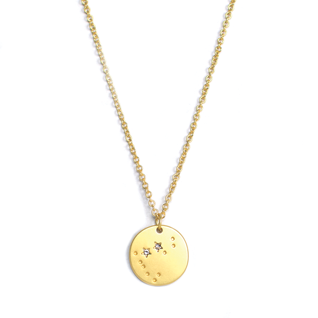 Zodiac Necklace - Gold - CAPRICORN (Dec 22-Jan 19)