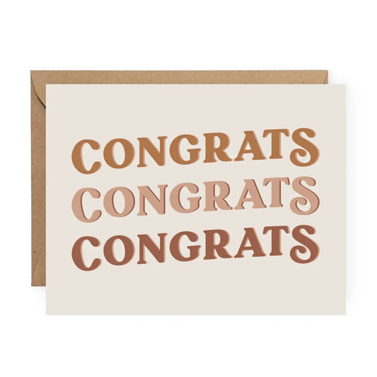 "Congrats Congrats Congrats" Greeting Card