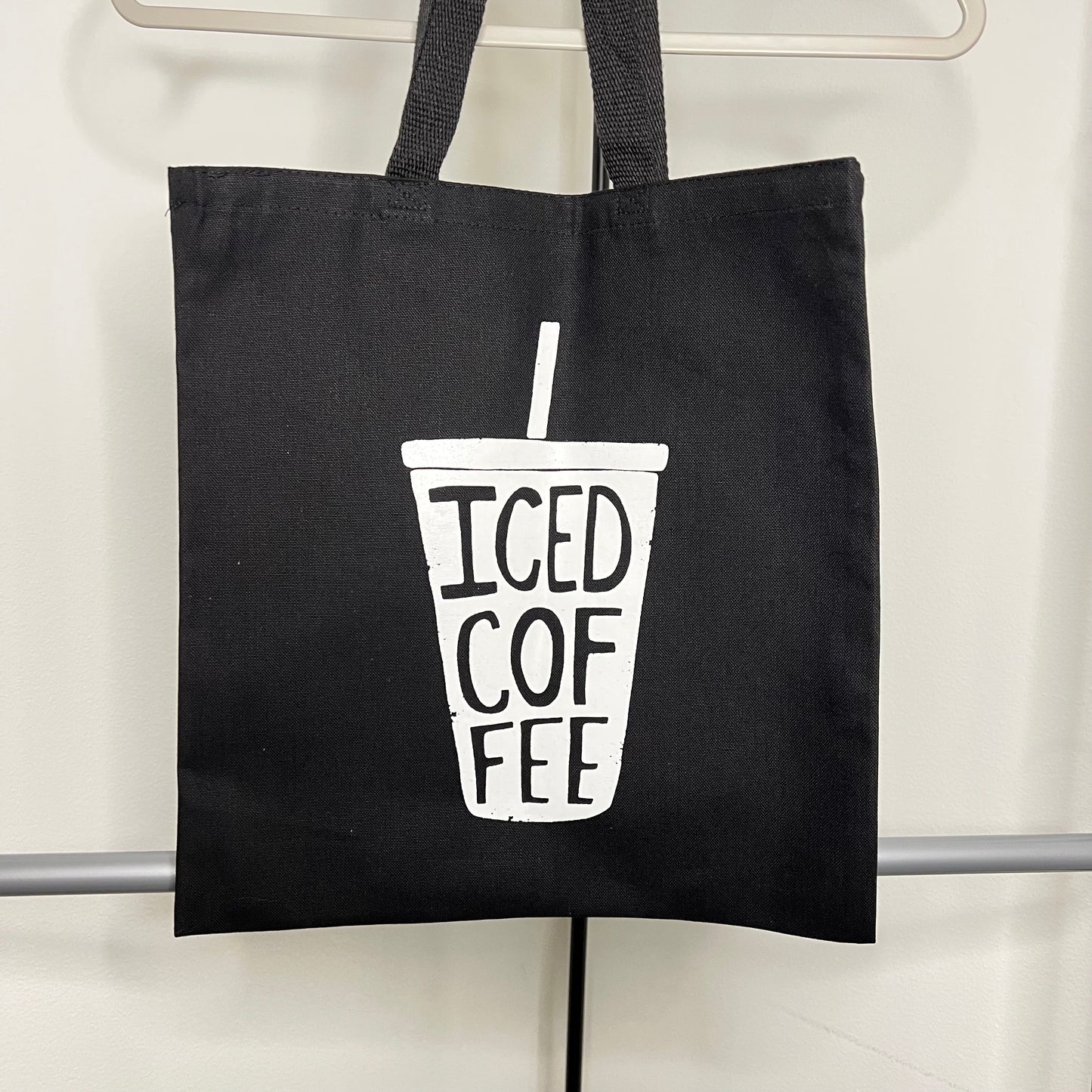 "Iced Coffee" Canvas Tote Bag