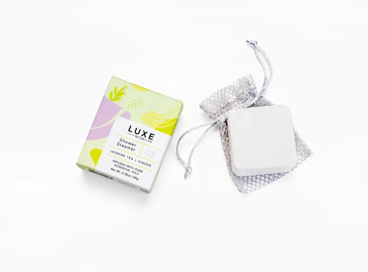 Luxe Jasmine Tea + Ginger Shower Steamer Fizzy Bomb