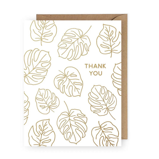 "Leaf Thank You" Foil Greeting Card