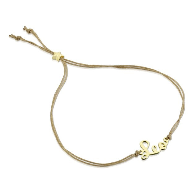 Zodiac Cord Bracelet Gold - LEO - July 21 - August 22