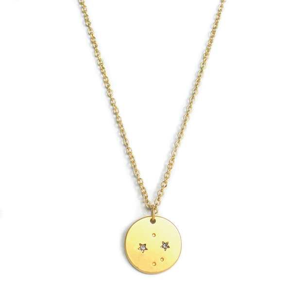 Zodiac Necklace - Gold - LIBRA (Sept 23-Oct 22)