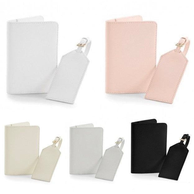 Passport Cover and Luggage Tag Set - Soft White