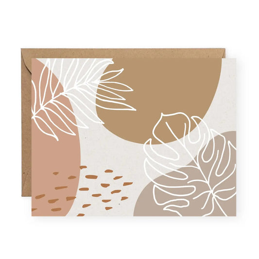 Modern Leafy Greeting Card (For Any Occasion) Art Print