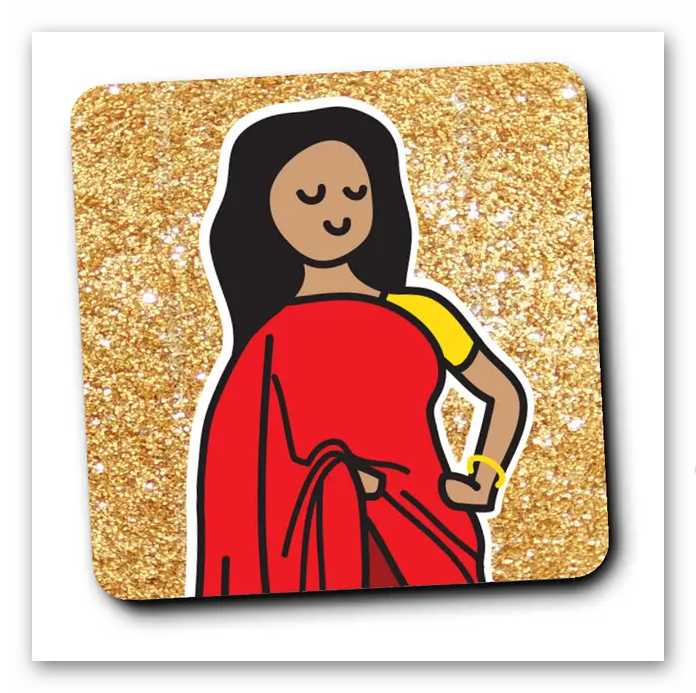 Mum in sari coaster