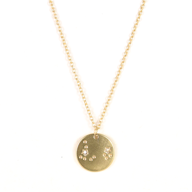 Zodiac Necklace - Gold - PISCES (Feb 19-Mar 20)