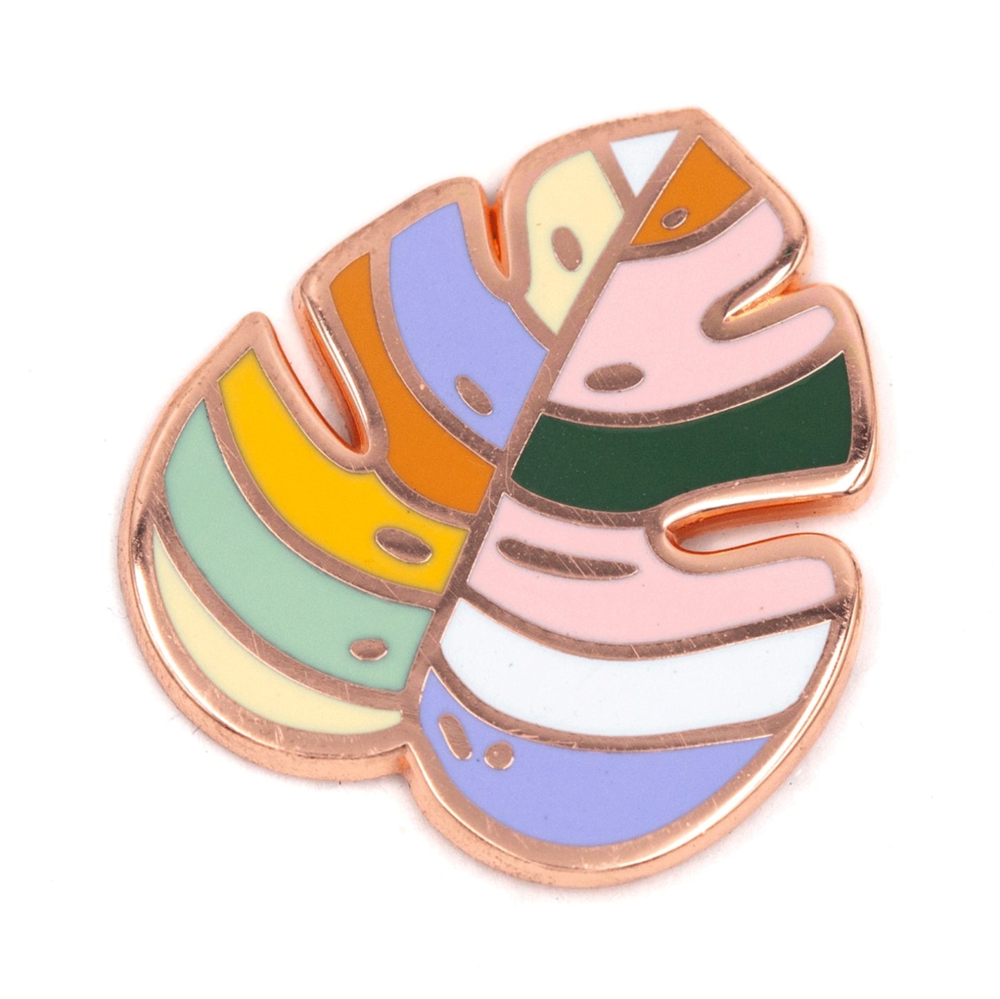 Rainbow Palm Leaf - Enamel Pin