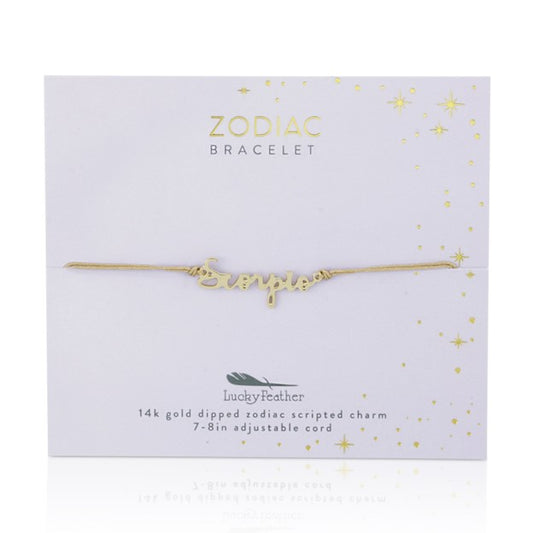 Zodiac Bracelet Gold - SCORPIO - October 23 - November 21