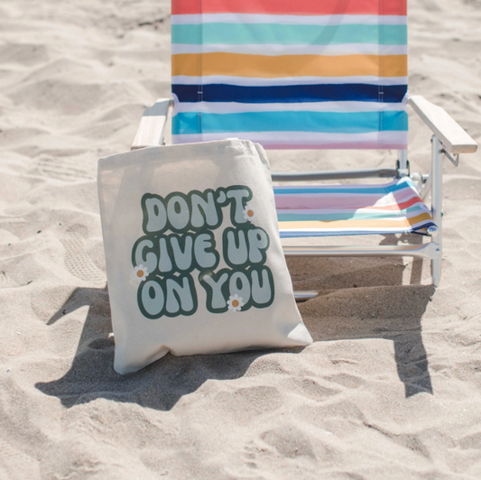 "Don't Give Up" Canvas Tote Bag