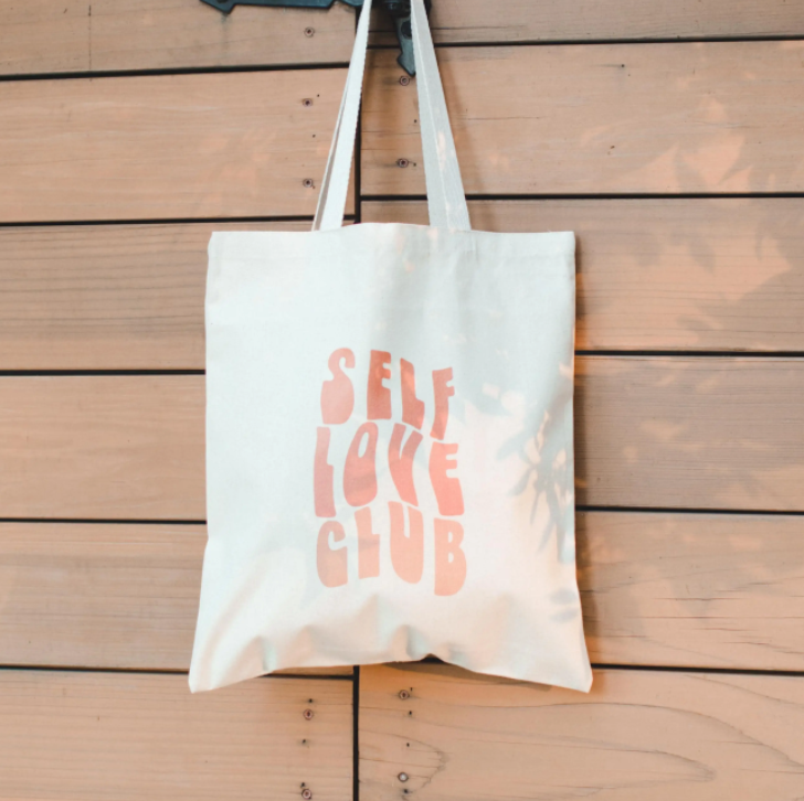 "Self Love Club" Canvas Tote Bag