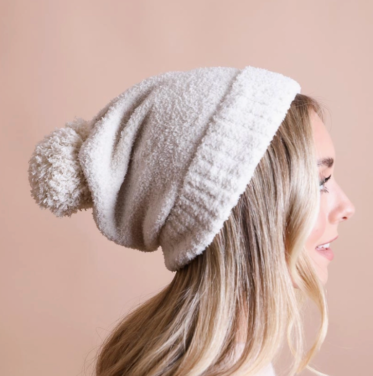 Boucle Pom Beanie - Ivory