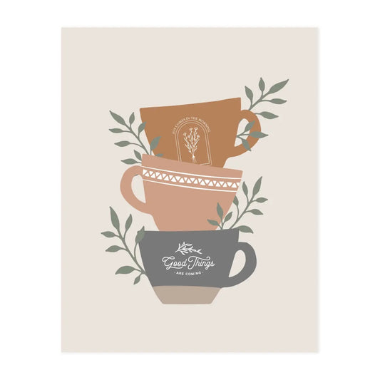 "The Anastasia Co Mug Stack" Art Print 8 x 10 in