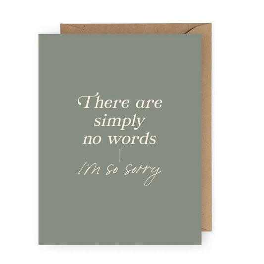 "Simply No Words" Sympathy Greeting Card