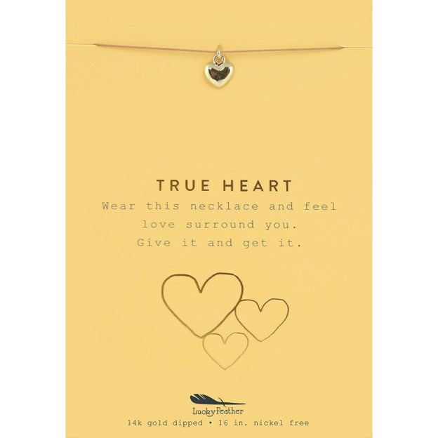 New Moon Gold Necklace - TRUE HEART