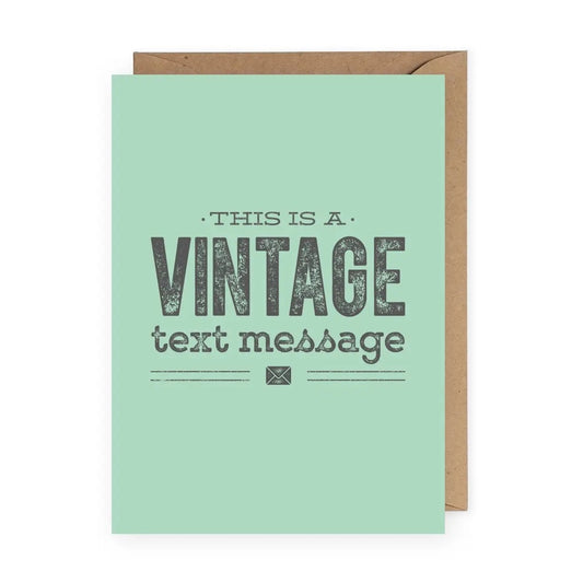 "Vintage Text Message" Greeting Card