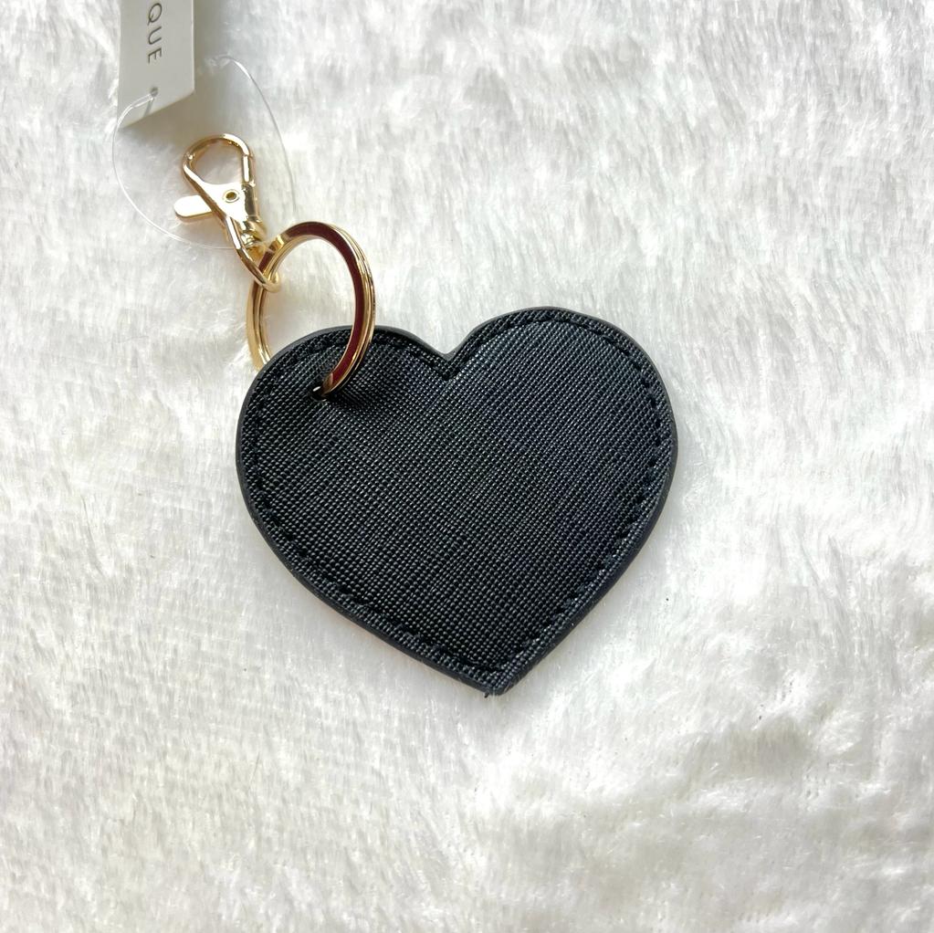Heart Key Clip - Black/Gold