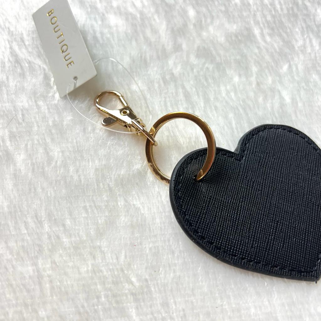 Heart Key Clip - Black/Gold