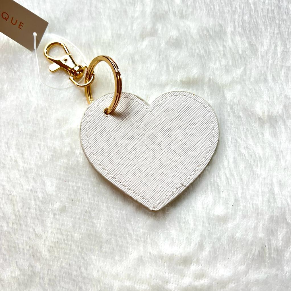 Heart Key Clip - Soft White